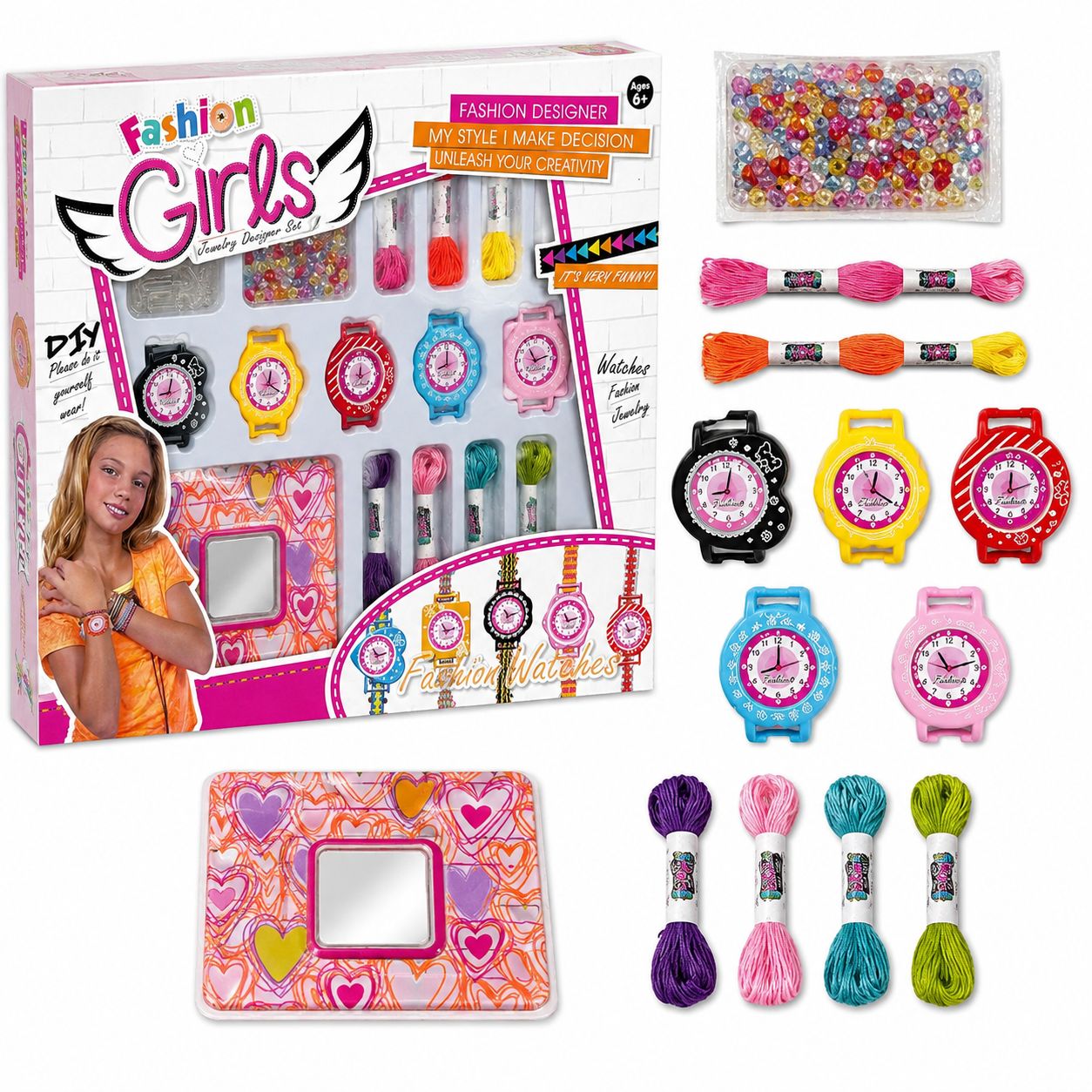 Fashion Girls Jewelry Designer Watch Set