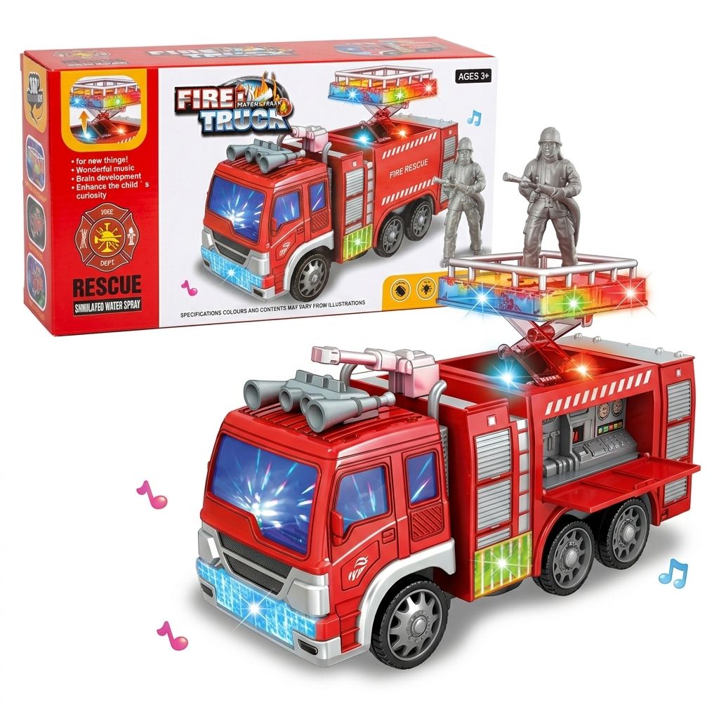 Fire Rescue Truck with Water Spray