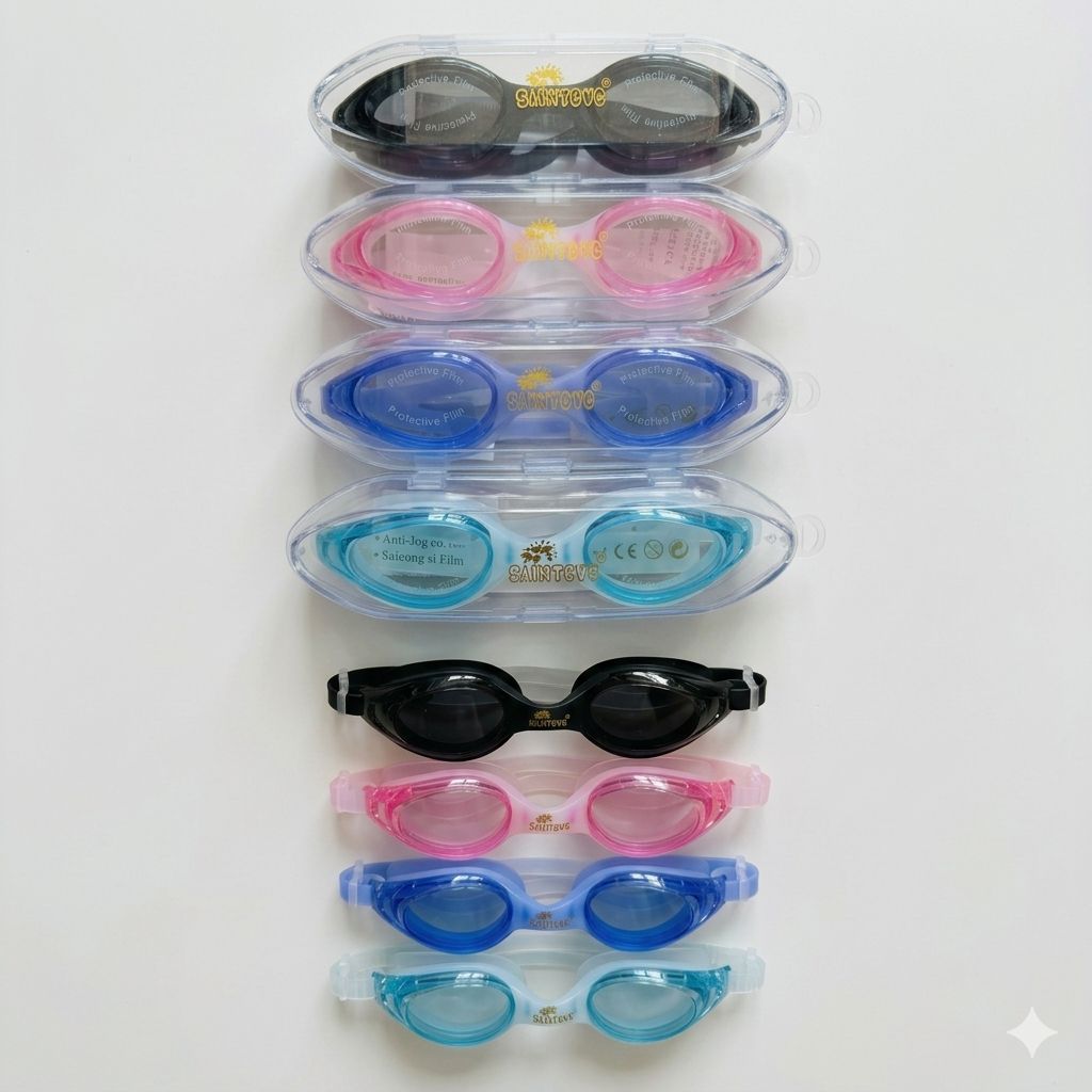 Kids Anti-Fog Swimming Goggles – UV Protection (Multiple Colors)
