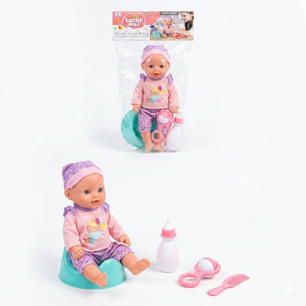 Baby Doll with Feeding Bottle – Realistic Pretend Play Toy