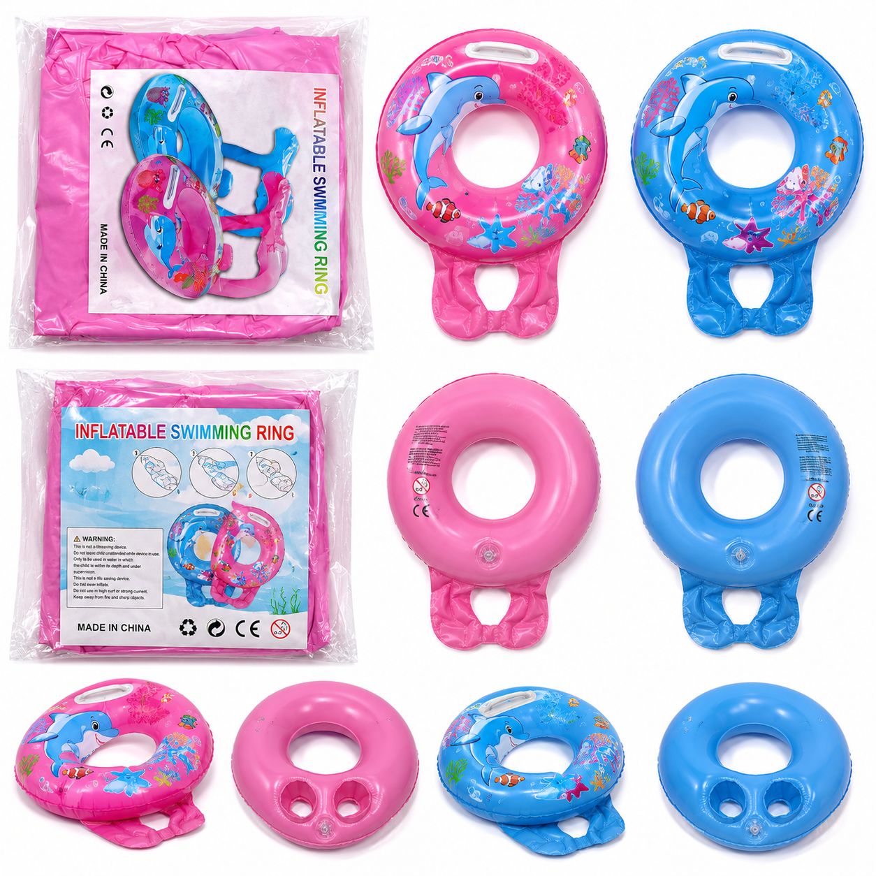 Inflatable Kids Swim Vest (Pink & Blue)