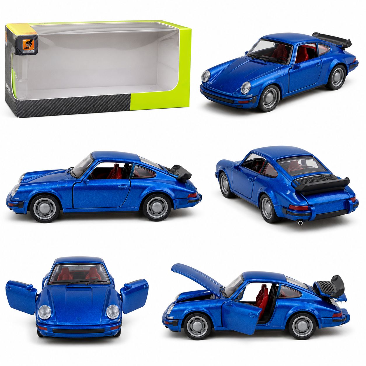 Porsche 911 Classic Die-Cast Model Car – Metallic Blue 1:32