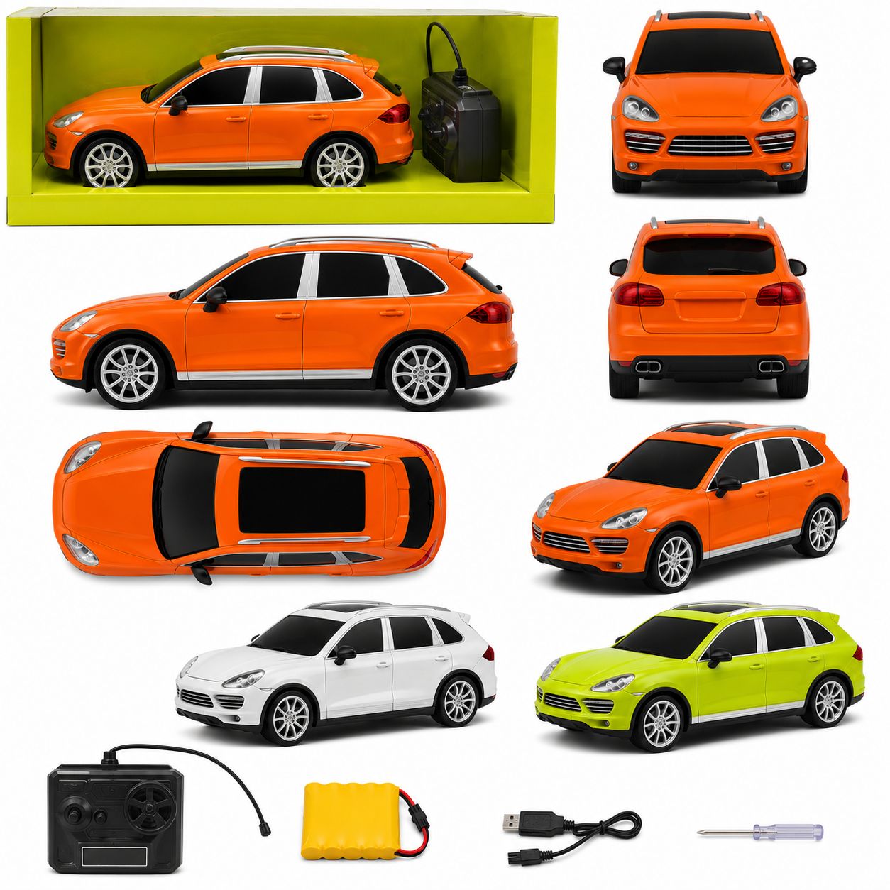 Large RC Porsche Cayenne Turbo (Orange) – Remote Control SUV