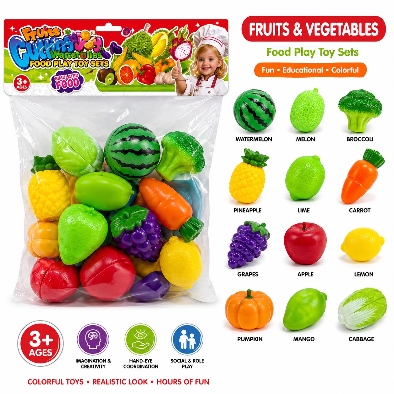 Fruits & Vegetables Play Food Set