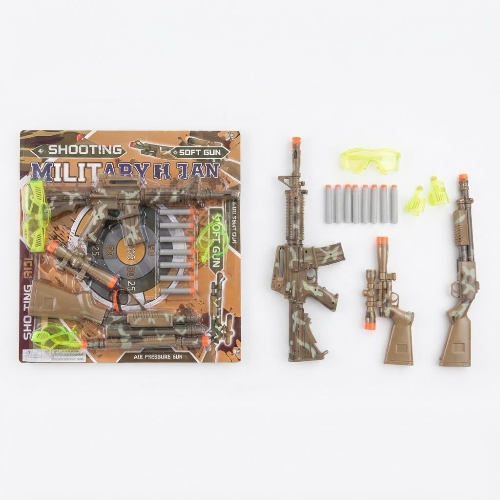 Shooting Military Soft Gun Set