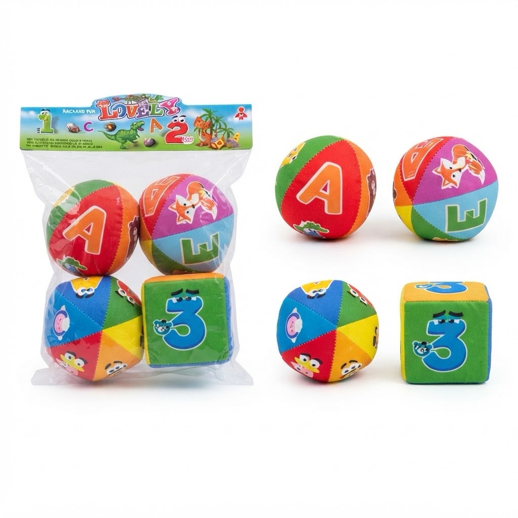 Lovely Blocks & Balls Baby Soft Toy Set