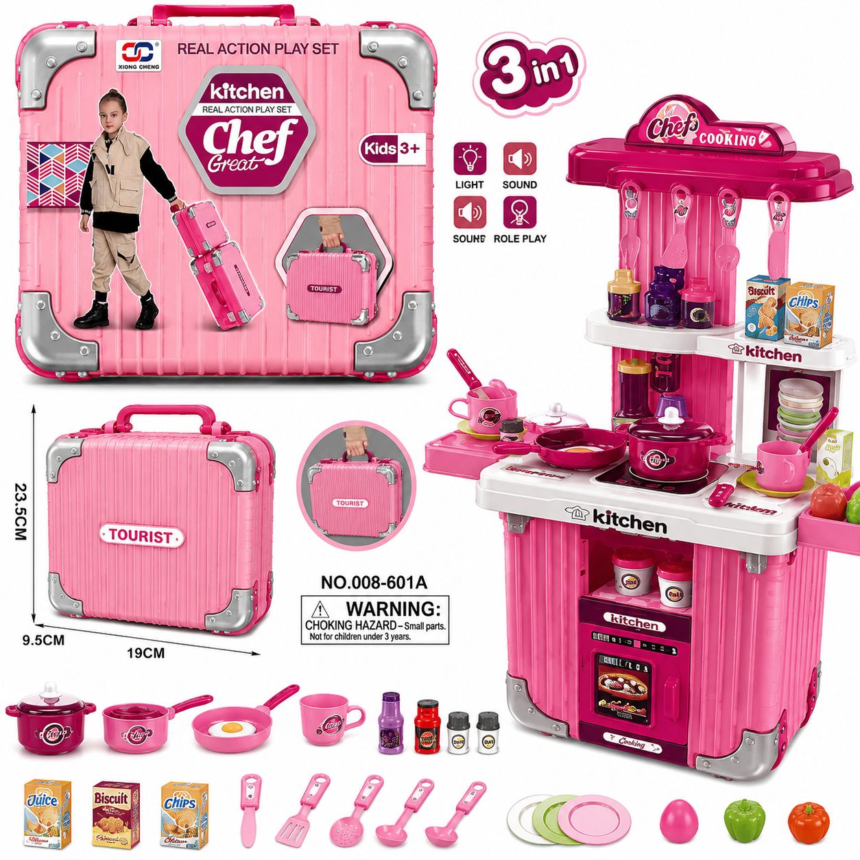Kitchen Chef 3-in-1 Playset Suitcase