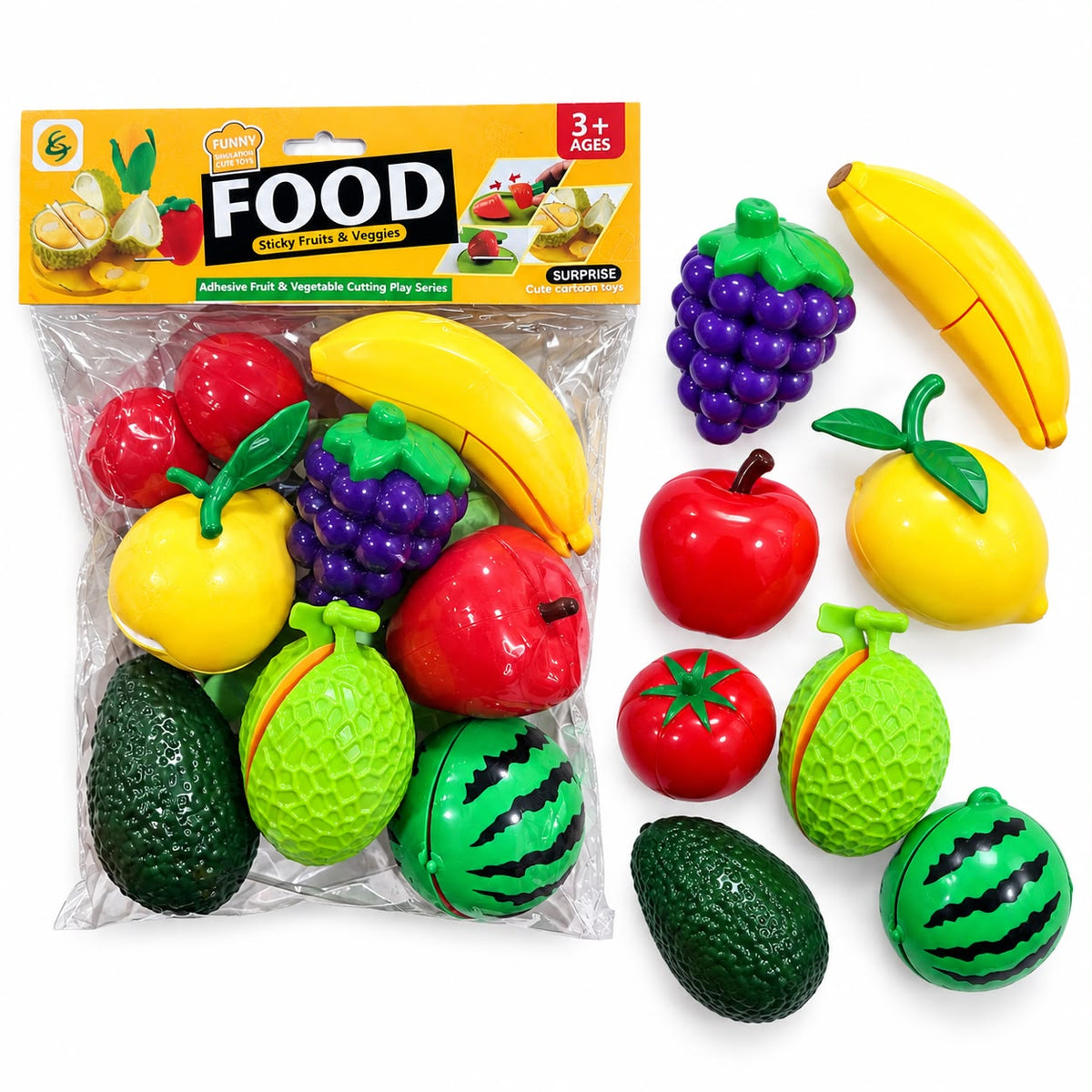 Sticky Fruits & Veggies Cutting Play Set