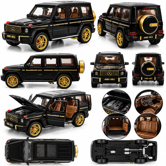 1:24 Black & Gold Luxury AMG G63 Model Car
