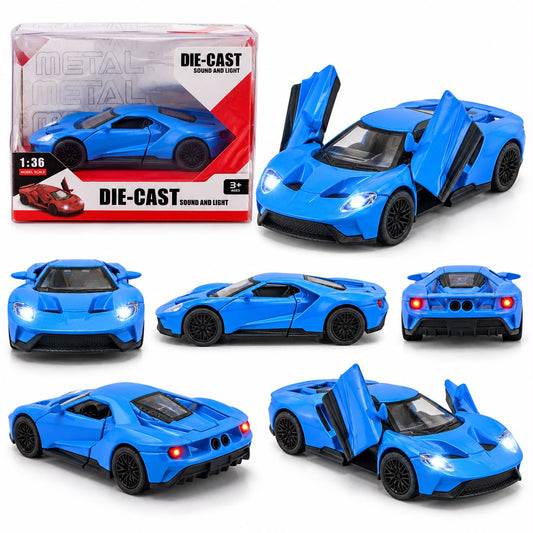 1:36 Die-Cast Sports Car – Blue