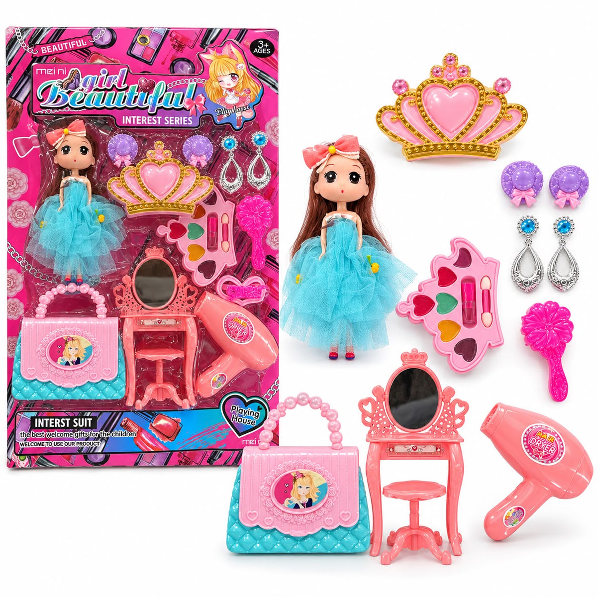 Girl Beauty Makeup & Salon Set