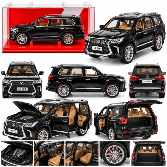 1:24 Black Lexus LX570 Die-Cast Model Car