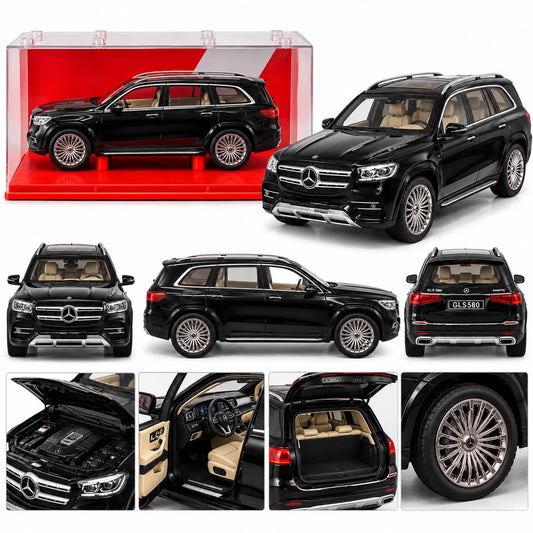 1:24 Black Mercedes-Benz GLS 580 4MATIC Die-Cast Model Car