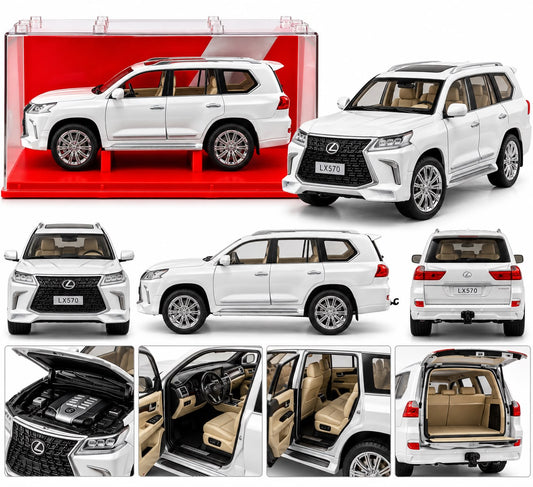 1:24 White Lexus LX570 Die-Cast Model Car