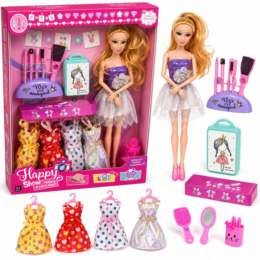 Happy Fashion Doll Dress-Up Playset