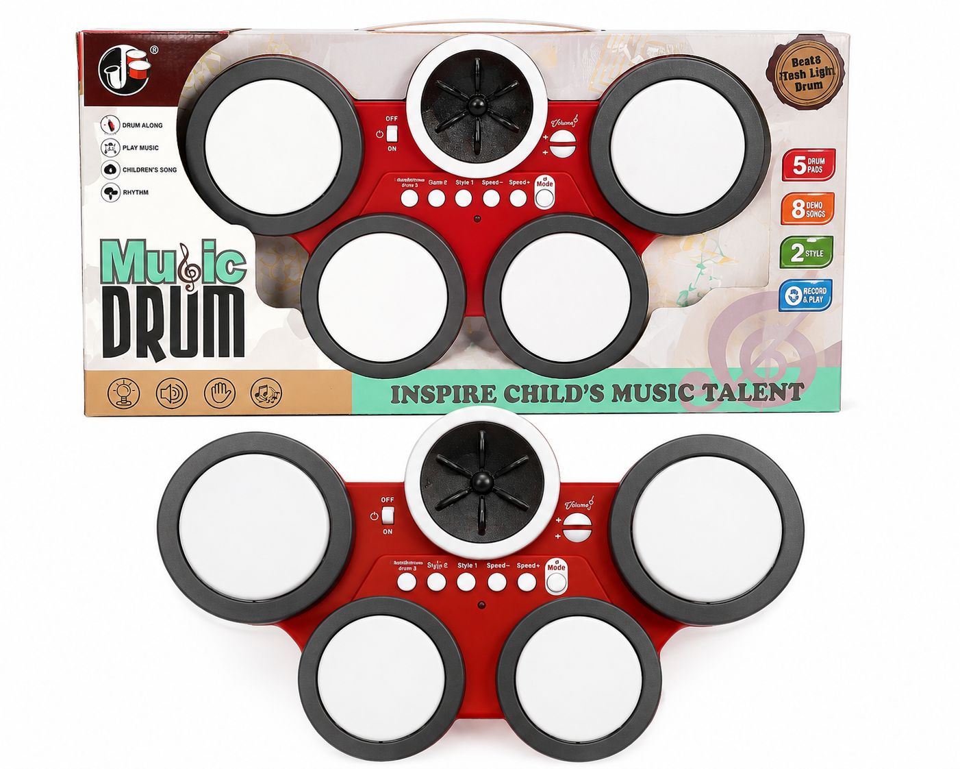 Kids Music Drum Set – Electronic Drum Pad Toy