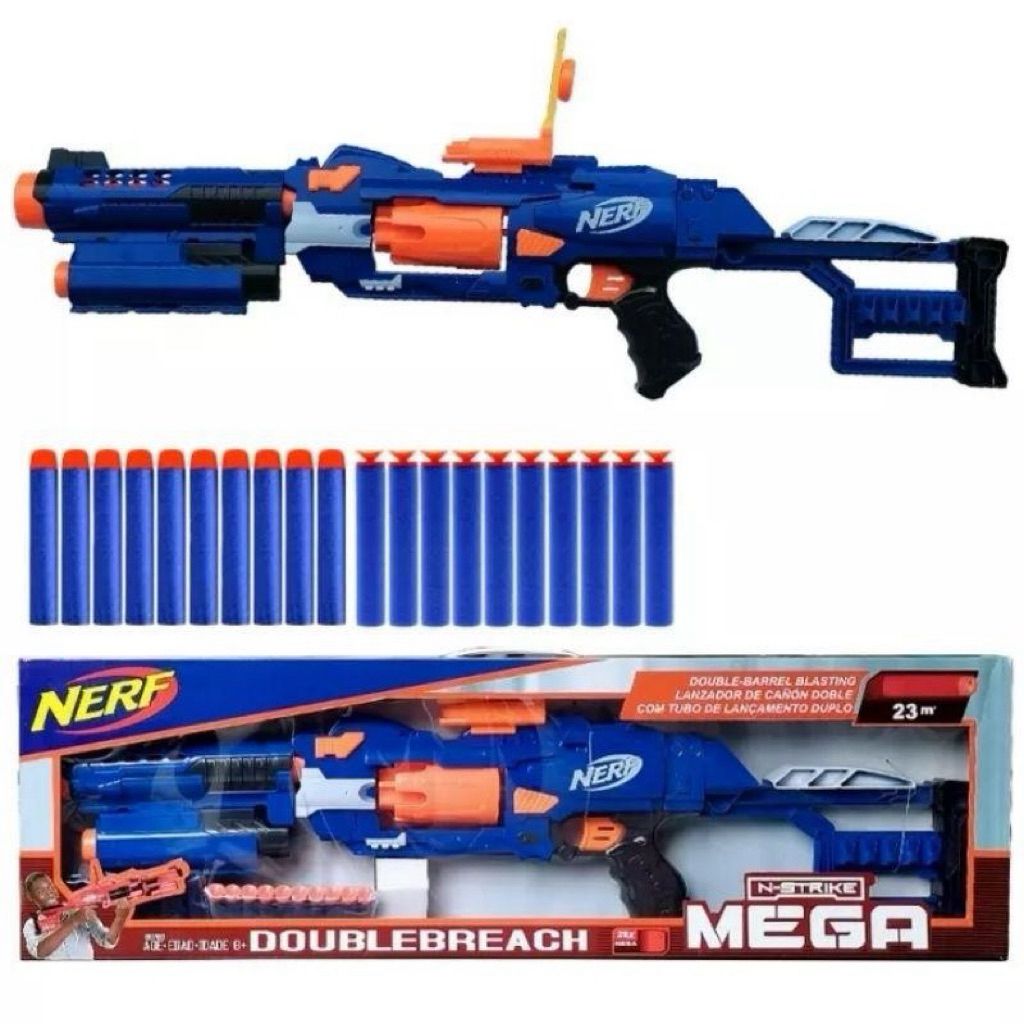 Nerf Mega DoubleBreach Blaster with 20 Foam Darts