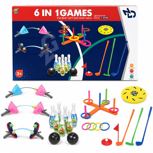 6-in-1 Kids Sports & Activity Game Set