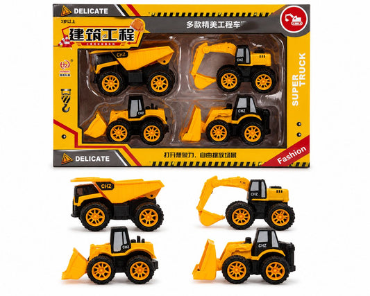 Construction Vehicle Set – 4 Piece Engineering Trucks