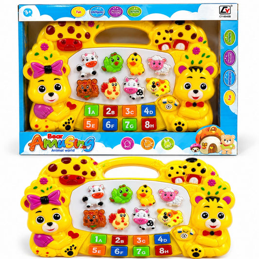 Bear Amusing Animal Learning Piano