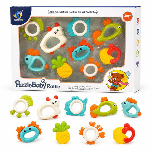 Puzzle Baby Rattle Set