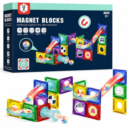 Magnetic Marble Run Blocks (40 PCS)
