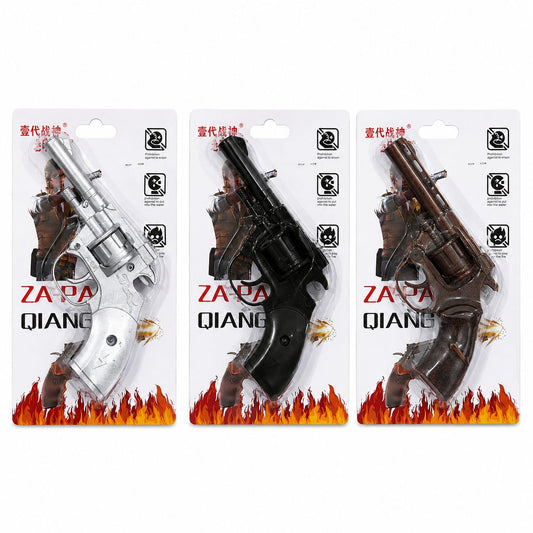 Revolver metal sound Toy Pistol 💥(silver,black,brown)