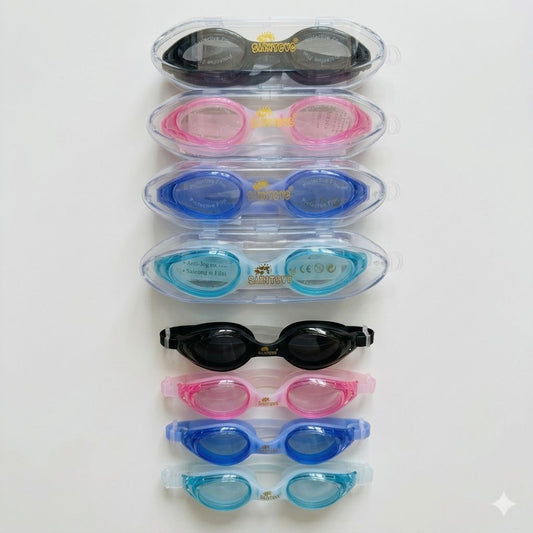 Kids Anti-Fog Swimming Goggles – UV Protection (Multiple Colors)