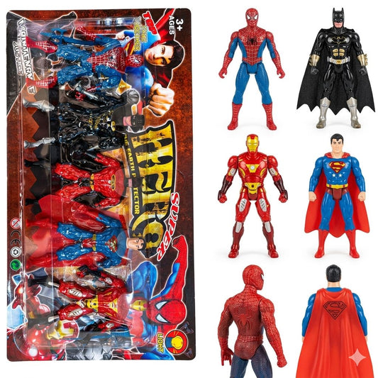 Superhero Action Figures Gift Set – 6 Piece Collection