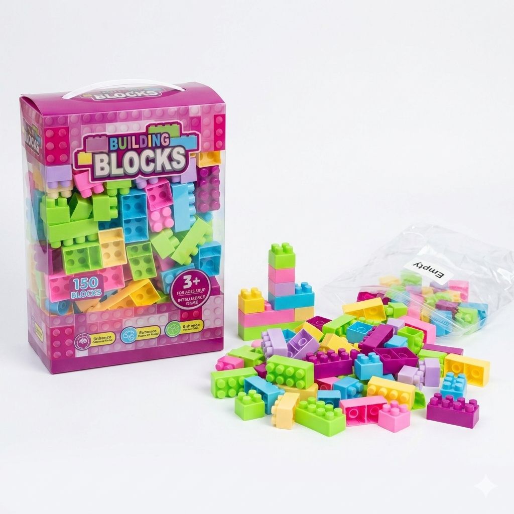 150-Piece Colorful Building Blocks Construction Set