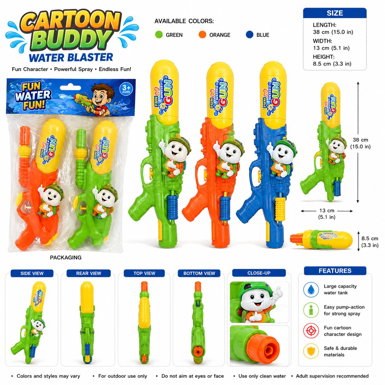 Cartoon Buddy Water Blaster