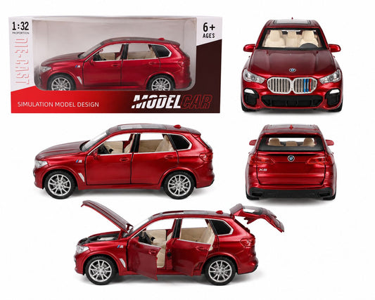 1:32 Die-Cast BMW X5 Model Car – Red SUV with Opening Doors & Trunk