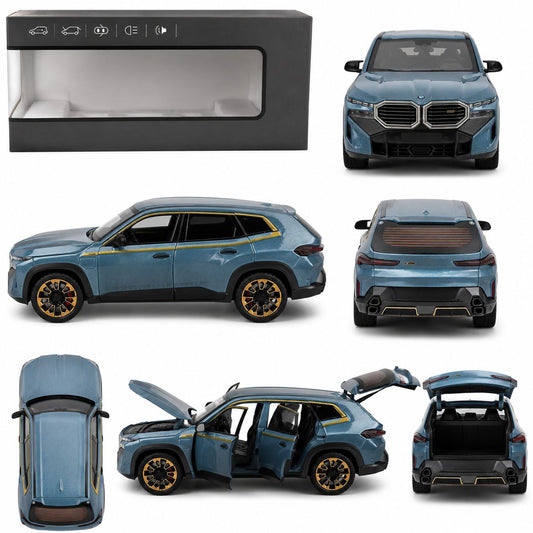 1:24 BMW XM Die-Cast Model Car – Blue & Gold Edition