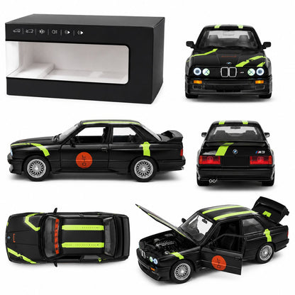 1:24 BMW M3 E30 Black & Neon Green Limited Edition Die-Cast Model Car