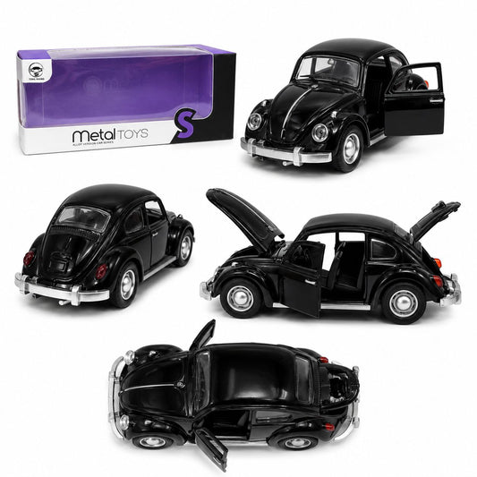 Small Classic Black Beetle Die-Cast Model Car