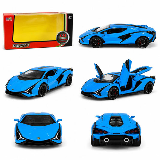 1:32 Die-Cast Super Sports Car Lamborghini Model – Sky Blue Edition