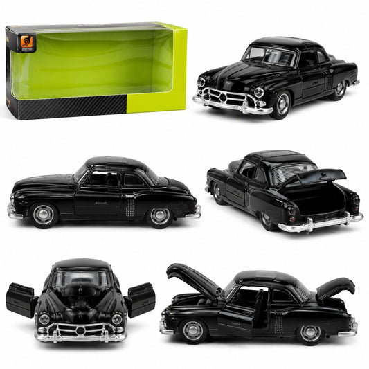 Small Mercedes-Benz 300 SL Gullwing Die-Cast Model Car – Black