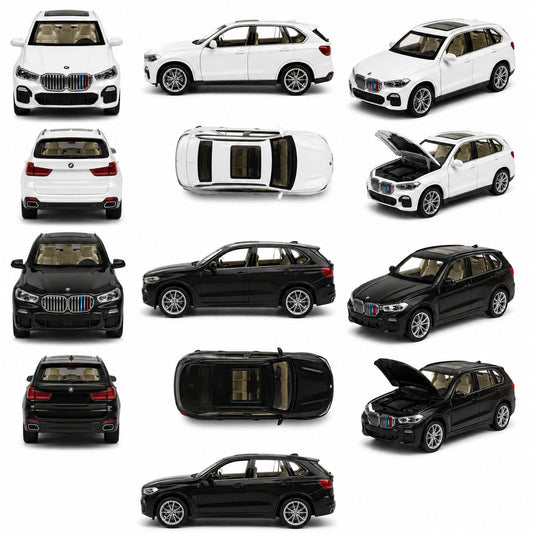 1:32 BMW X5 M power Die-Cast Model Car – Collectible SUV (Black & White)