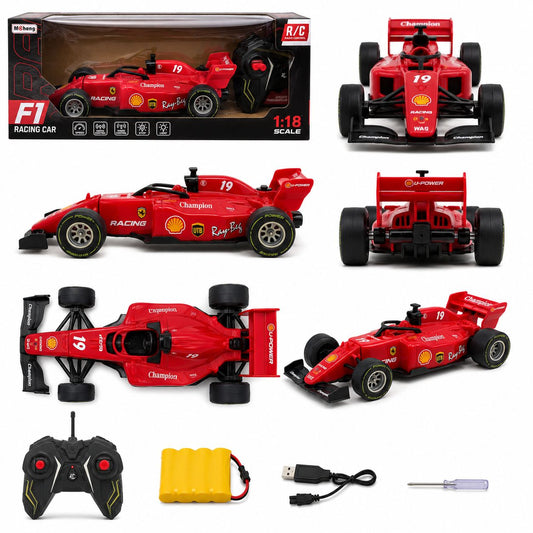 1:18 Formula Racing RC Car – Model F19 High-Speed Remote Control Race Car