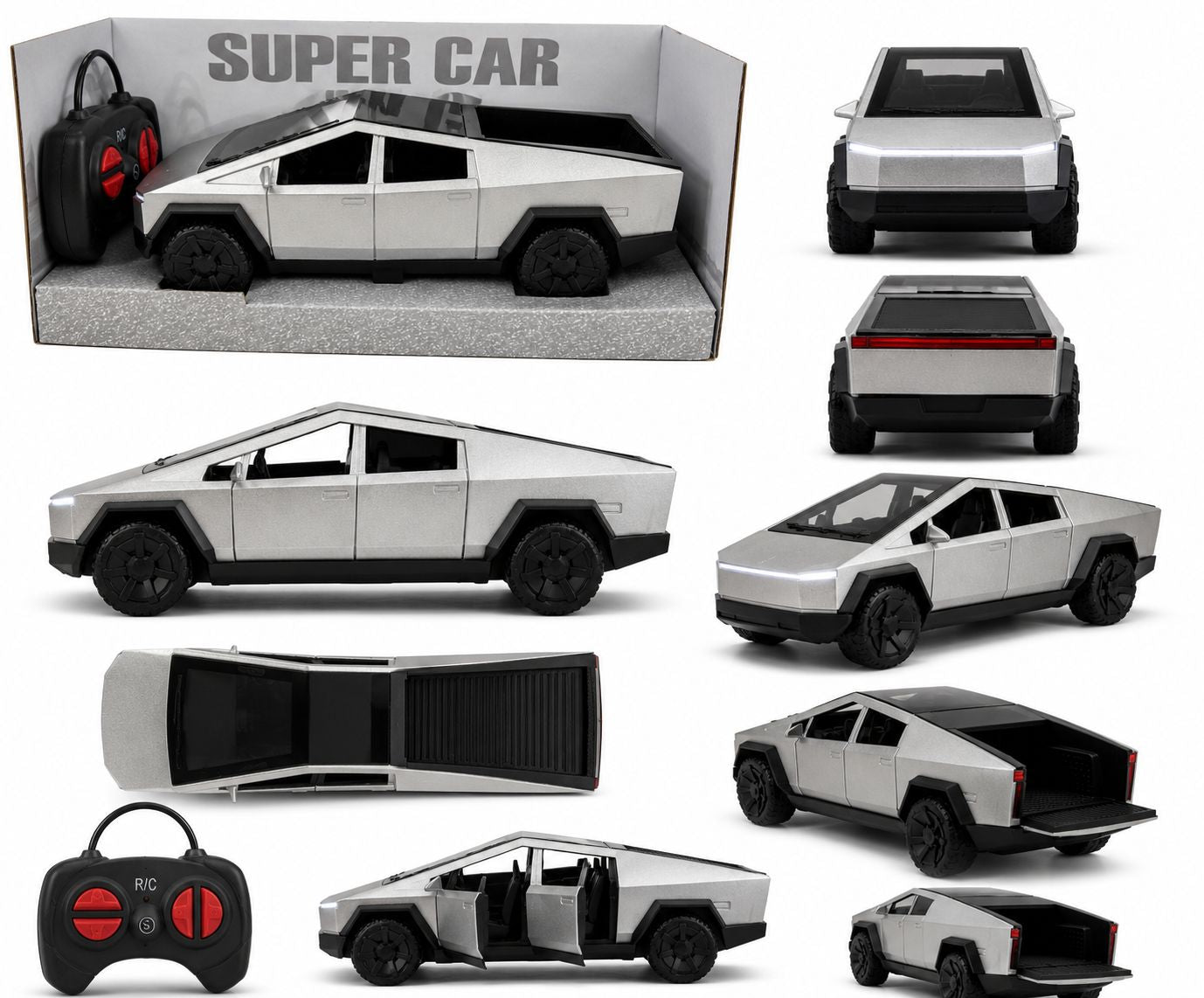 RC Cybertruck Electric Pickup Truck with Remote Control – Silver