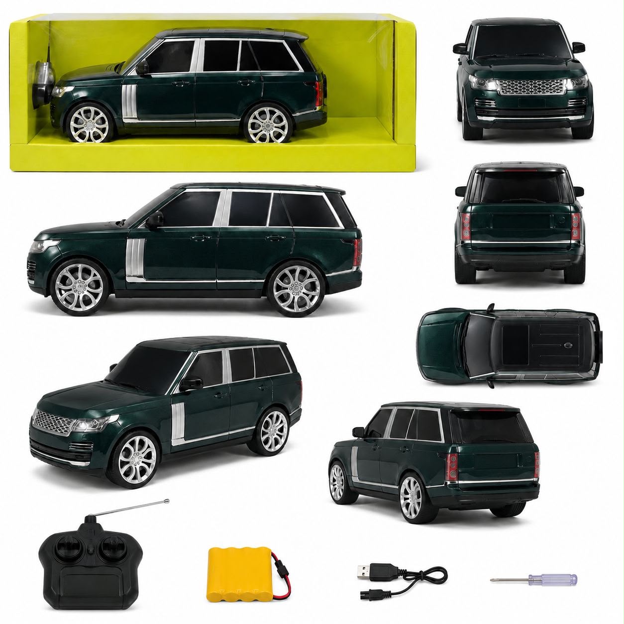 Large RC Range Rover Vogue (Green) – Remote Control SUV