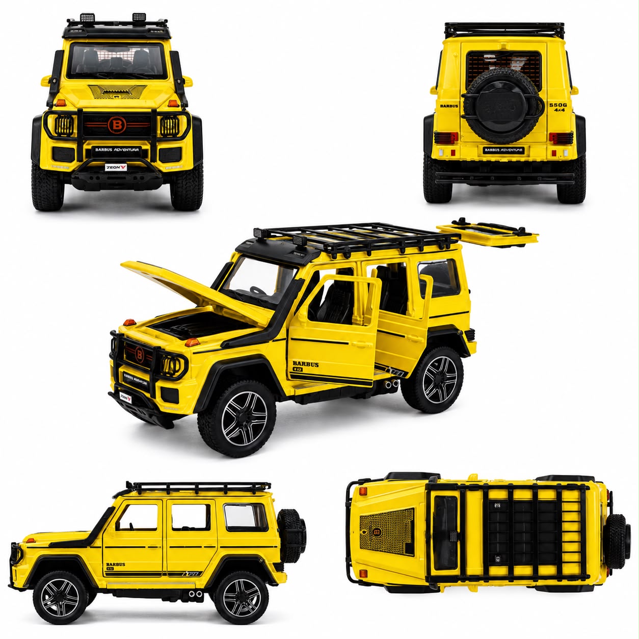 1:24 Die-Cast Brabus G-Class 550G SUV Model – Yellow