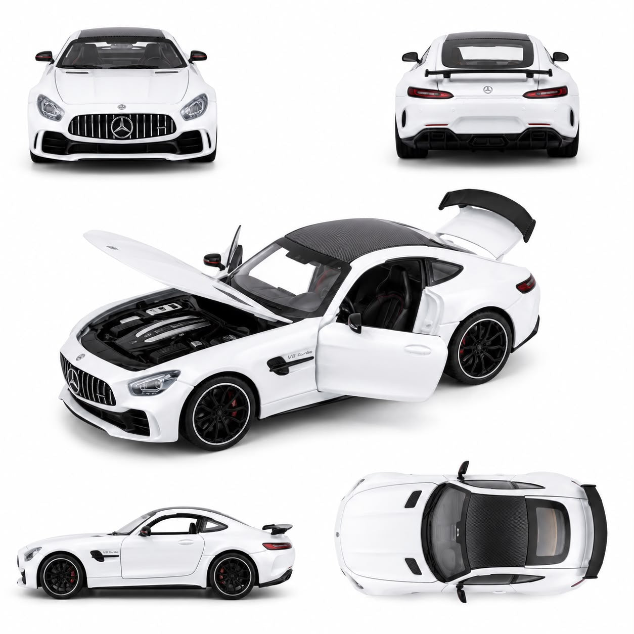 1:24 Mercedes-AMG GT R Diecast Model Car – White