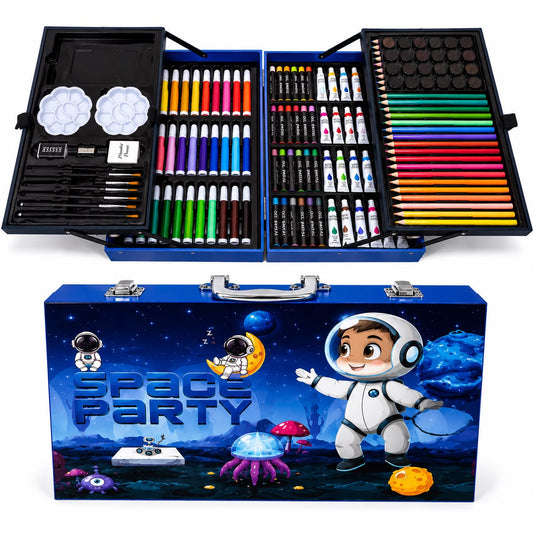Space Party Deluxe Art & Coloring Suitcase Set