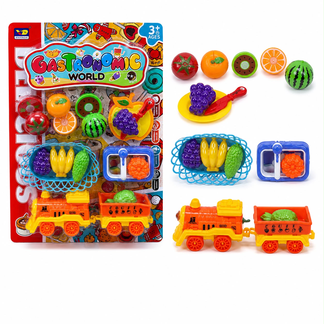 Gastronomic World Fruit Cutting Train Playset