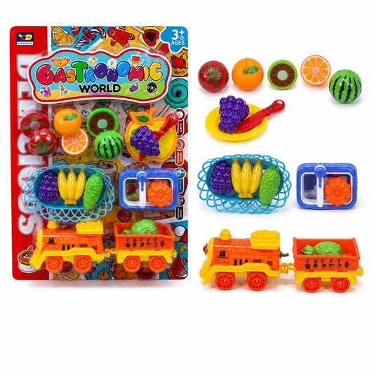 Gastronomic World Fruit Cutting Train Playset