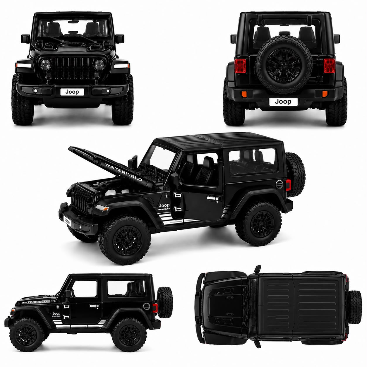 1:24 Die-Cast Off-Road wrangler  SUV Model (Black)