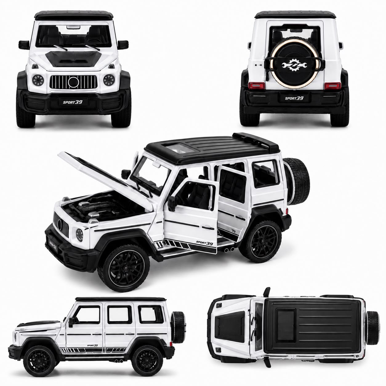 1:24 Die-Cast mercedes g class SUV Model Car – White