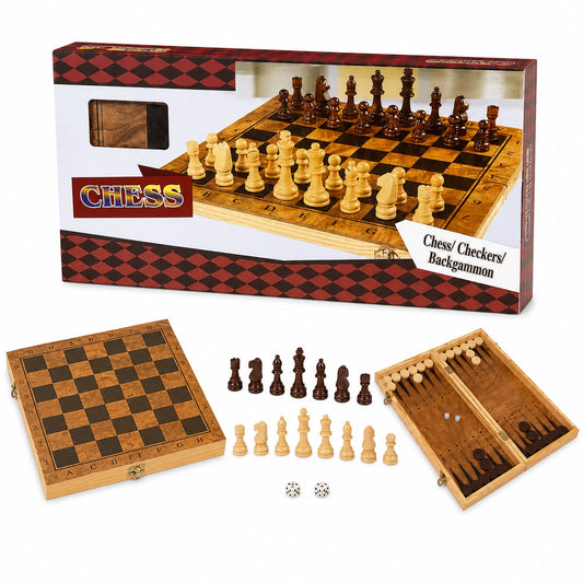 3-in-1 Wooden Game Set