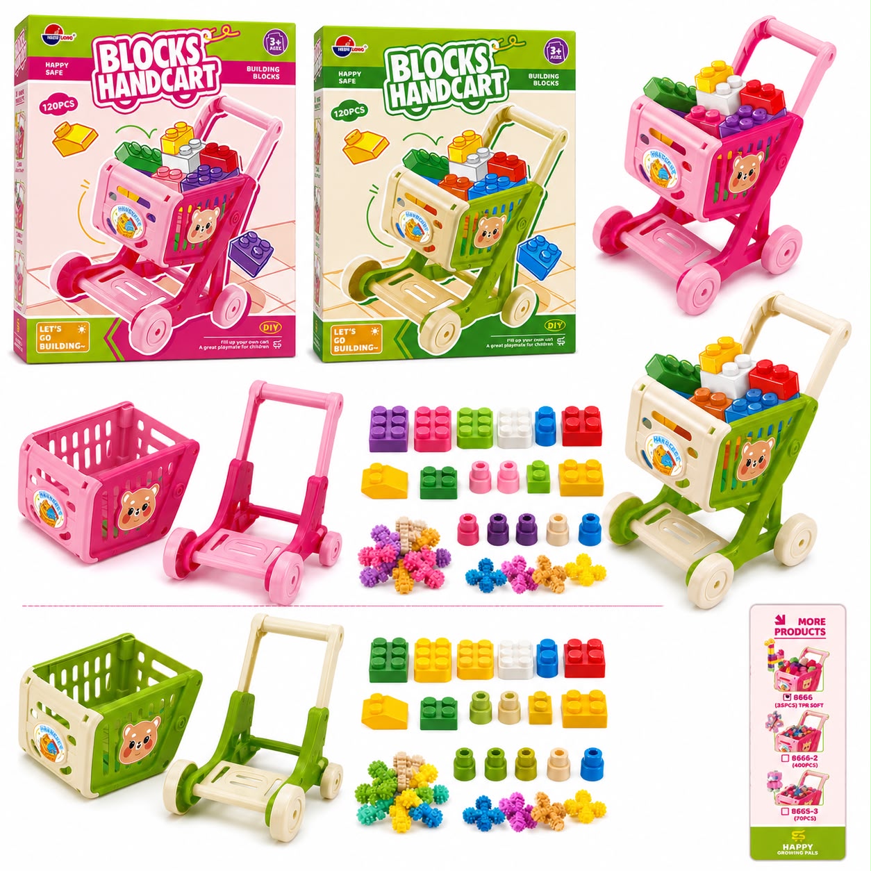 Blocks Handcart Building set